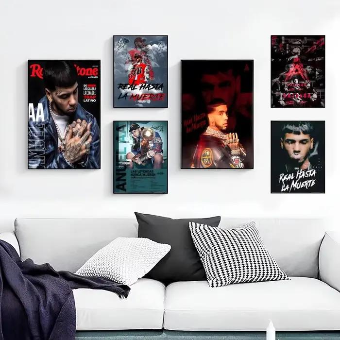Anuel AA Real Hasta La Muerte - Affiches vintage classiques de l'album musical