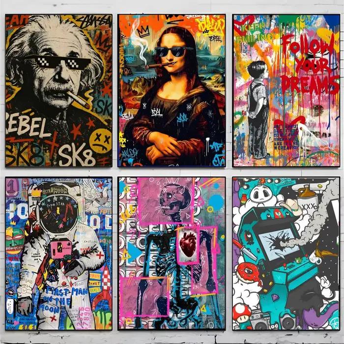 Affiche de style graffiti street art
