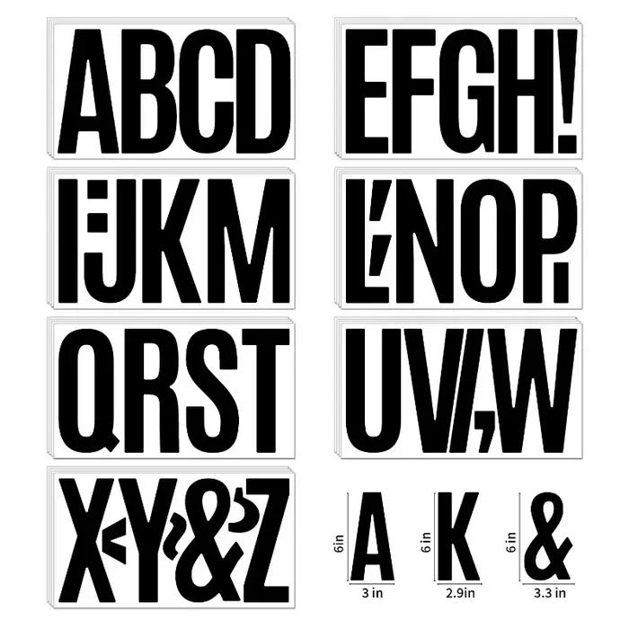Autocollants lettres et chiffres de 15 cm (6 pouces) – Grandes