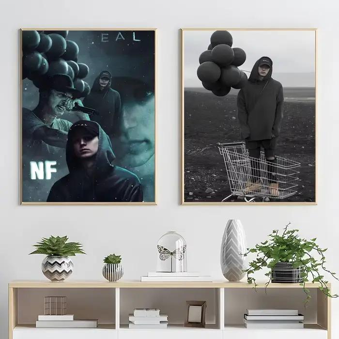 NF Rapper Painting Calligraphy Canvas Poster Wall Art Aesthetic Home Decoration for Living Room