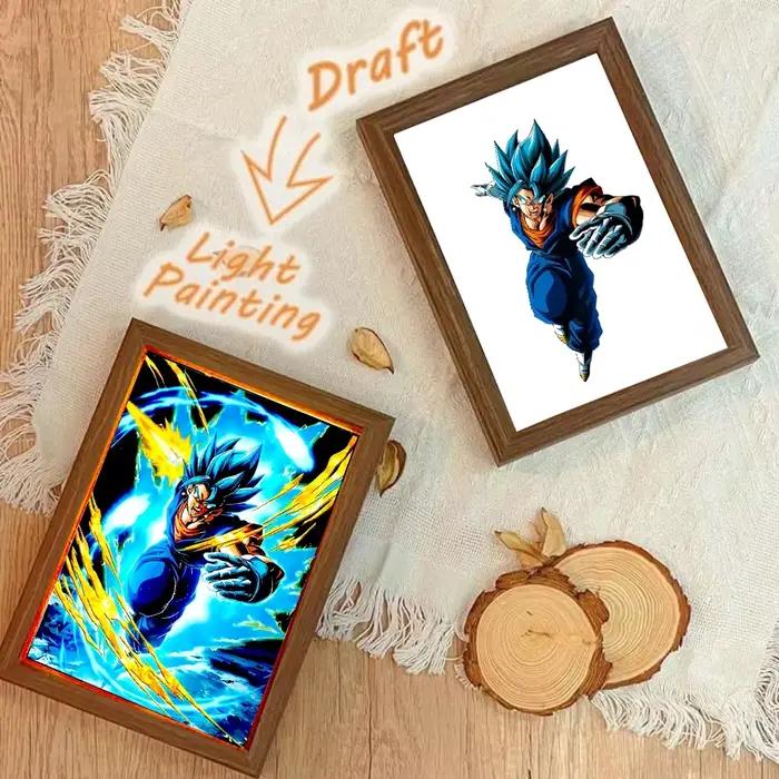 Anime Dragon Ball Z lumière peinture cadre Photo