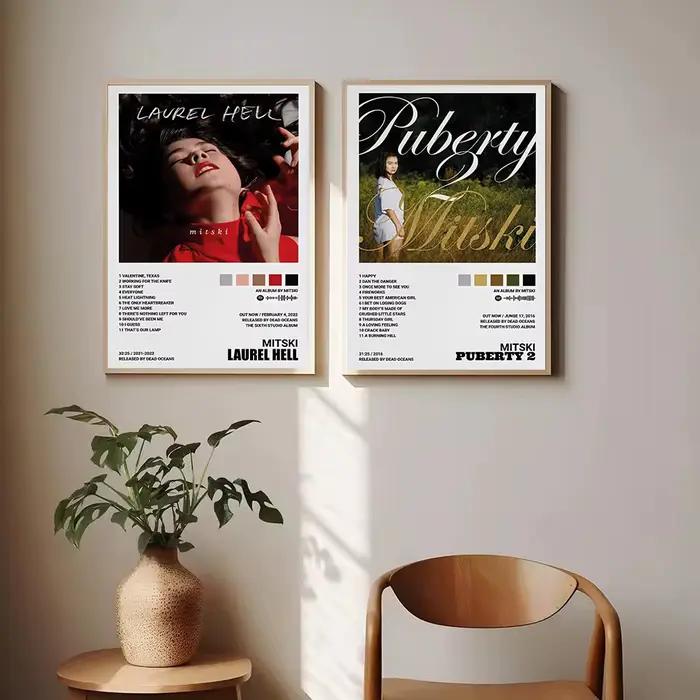 Poster esthétique sur toile avec portrait de la chanteuse pop M-Mitski
