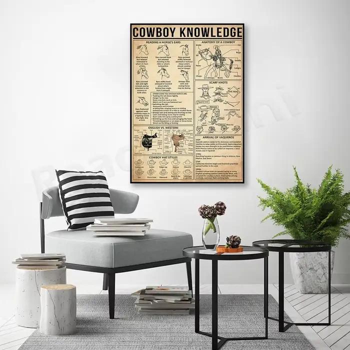 Impressions sur toile d'art mural Cowboy Knowledge