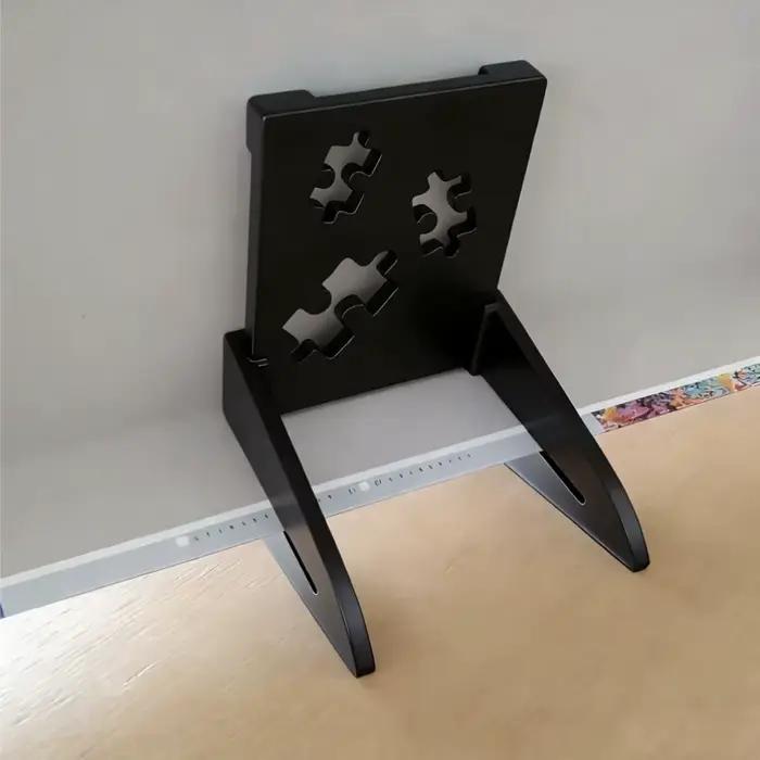 Support d'affichage de puzzle détachable et porte-affiche en plastique noir