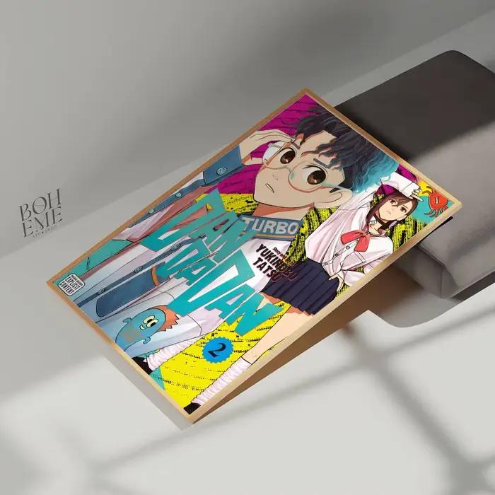 Affiche murale en toile de coton avec peinture et calligraphie Anime D-Dandadan