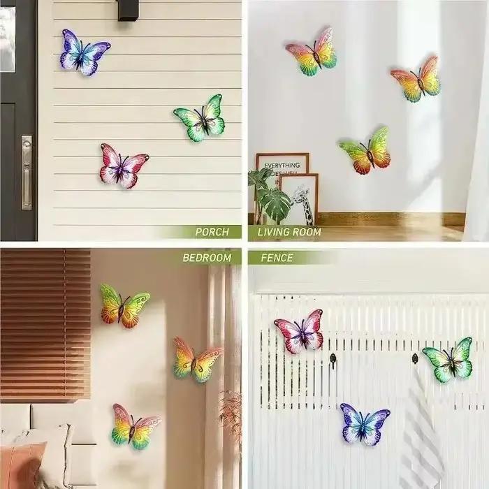 Décoration murale suspendue papillon en métal créatif