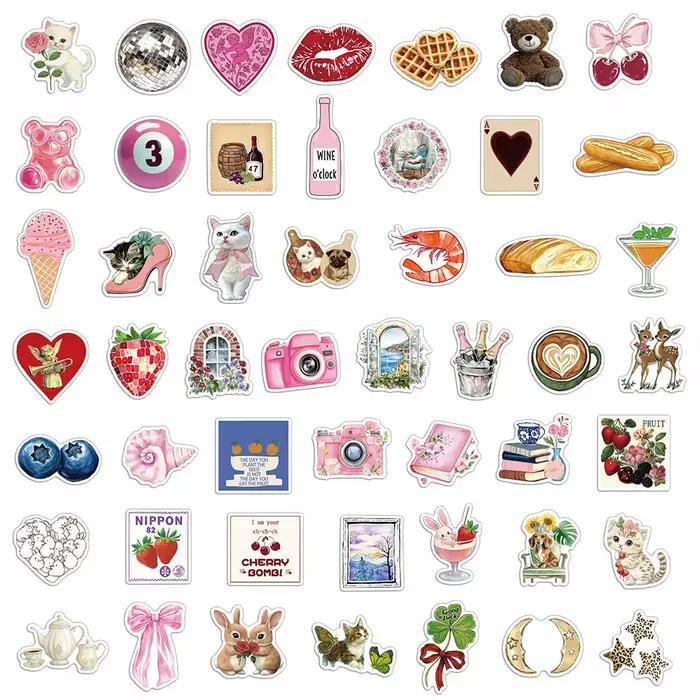 50 autocollants esthétiques Pinterest pour DIY