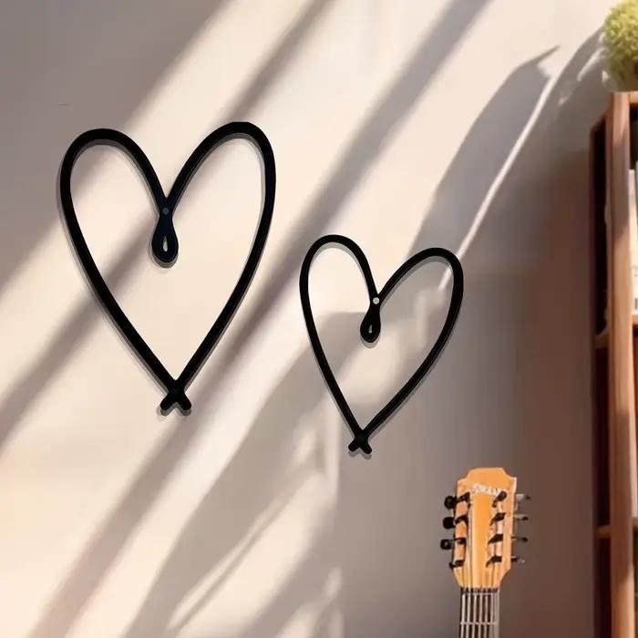 Décoration murale en métal en forme de cœur