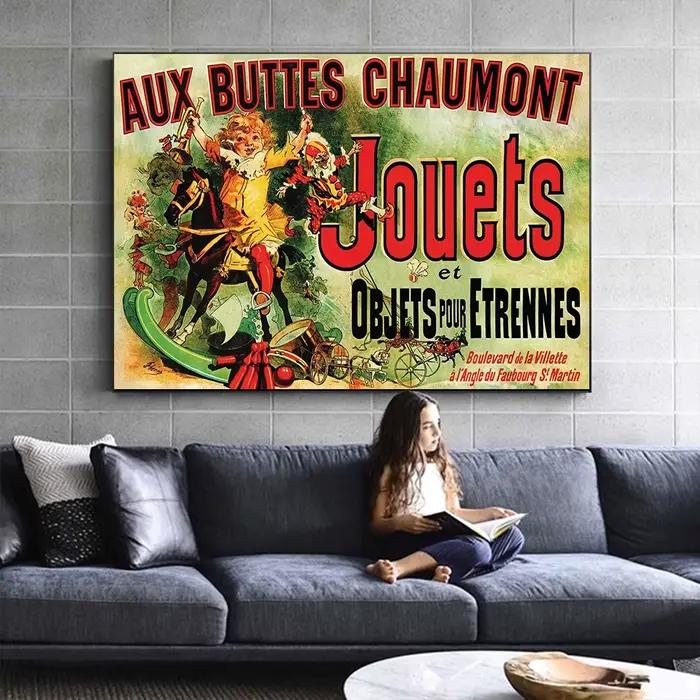 Aux Buttes Chaumont Jouets affiche amis TV toile peinture