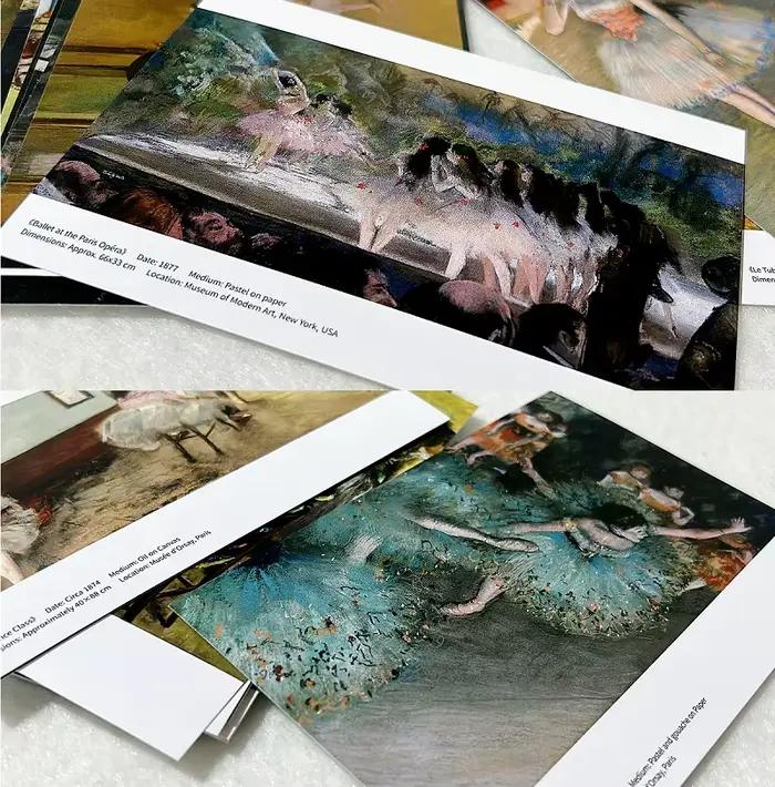 30 pièces/ensemble Edgar Degas peinture à l'huile carte postale-danseur de Ballet classique français