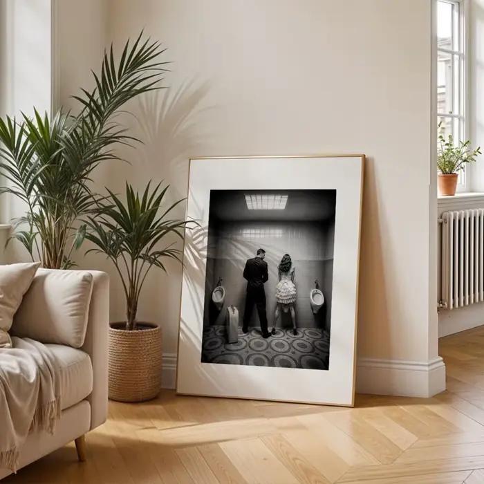 Affiches artistiques amusantes pour salle de bains