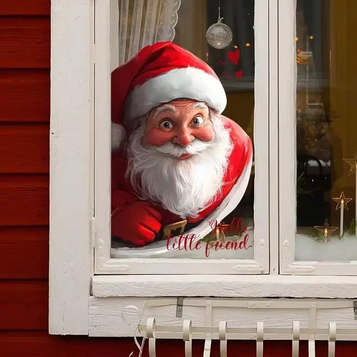 Autocollant de fenêtre simulé du père noël