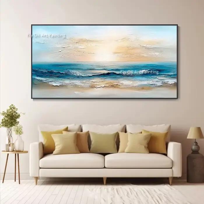 Art mural moderne, œuvre d'art de mer