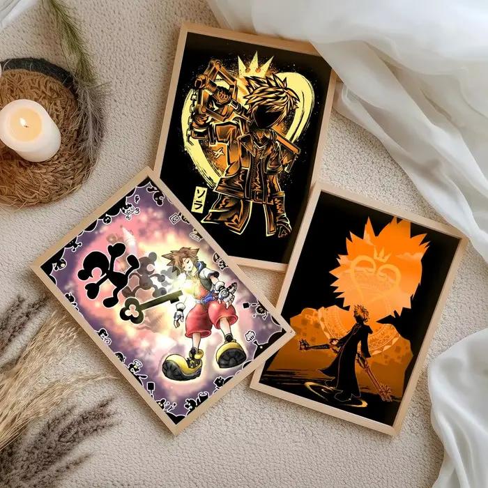 K-Kingdom Hearts – peinture calligraphique sur toile de coton