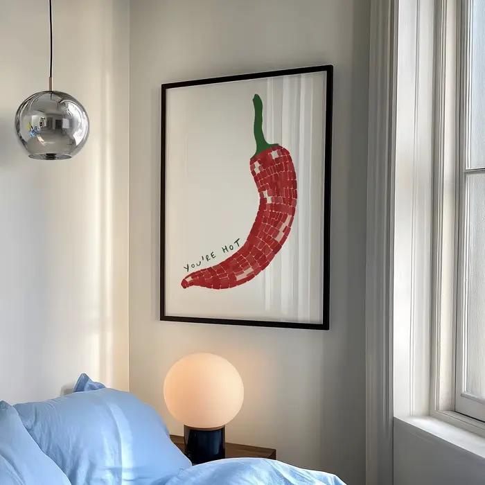 Chic vous êtes chaud rouge Chili poivre mur Art imprime toile peinture affiche photo pour salon lit enfants chambre décor à la maison