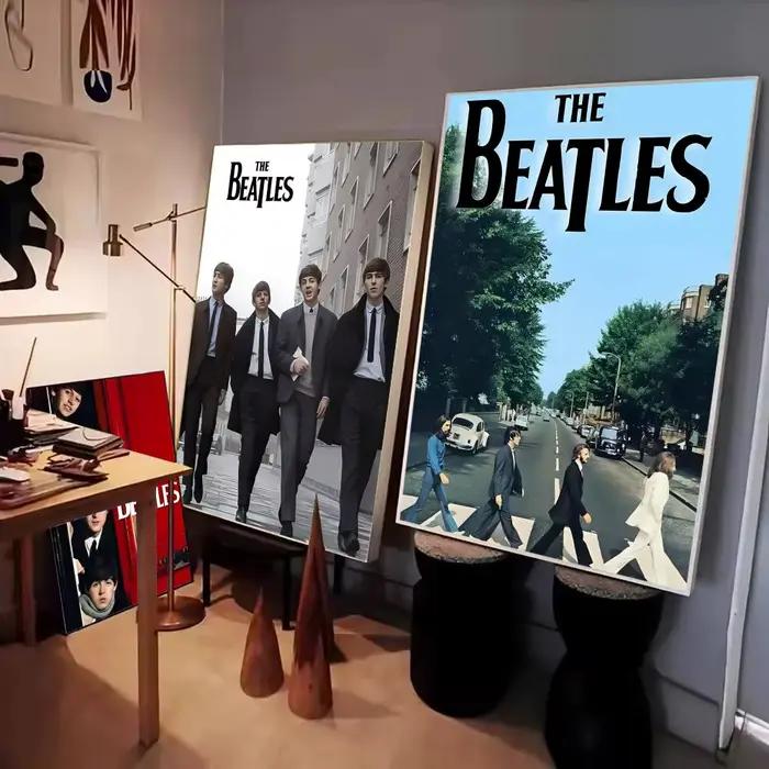 Affiche de bande t-the b-beatles en papier imprimé