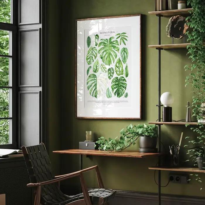 Impression d'art intérieur Feuilles botaniques vertes