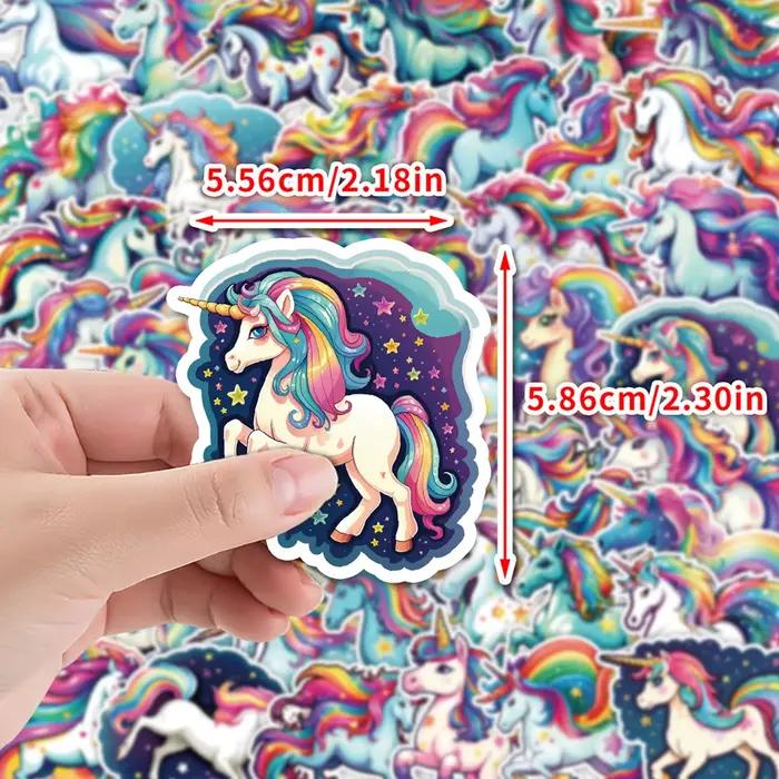 Autocollant licorne de dessin animé mignon