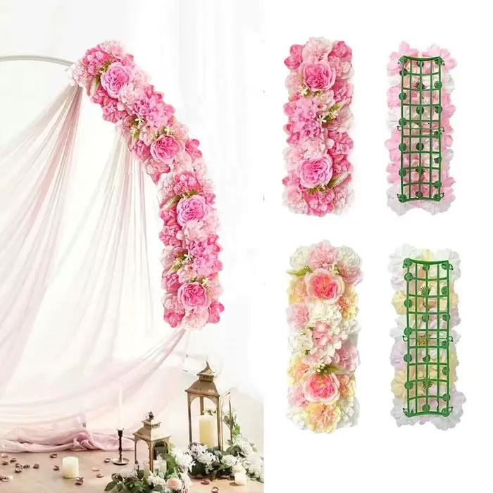 Panneau mural de fleurs artificielles simulées DIY 3D pour mariage