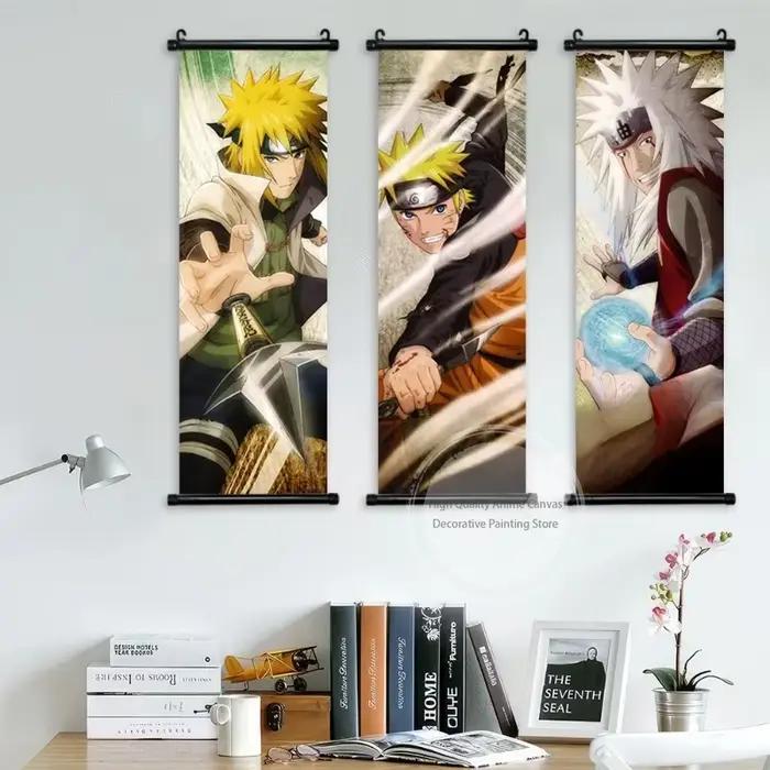 Naruto suspendus peinture toile décoration de la maison mur œuvre Hatake Kakashi rouleaux photo Anime Uchiha Itachi affiche Bar café