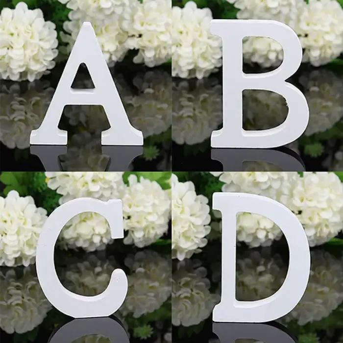 6cm nouveau 1pc grande lettre en bois Alphabet tenture murale fête de mariage maison boutique décoration