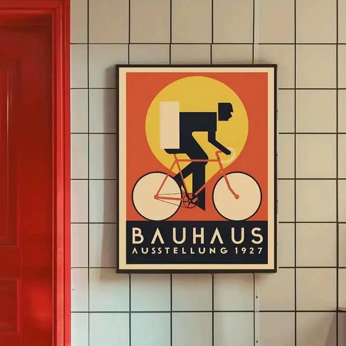 Affiche de vélo Bauhaus