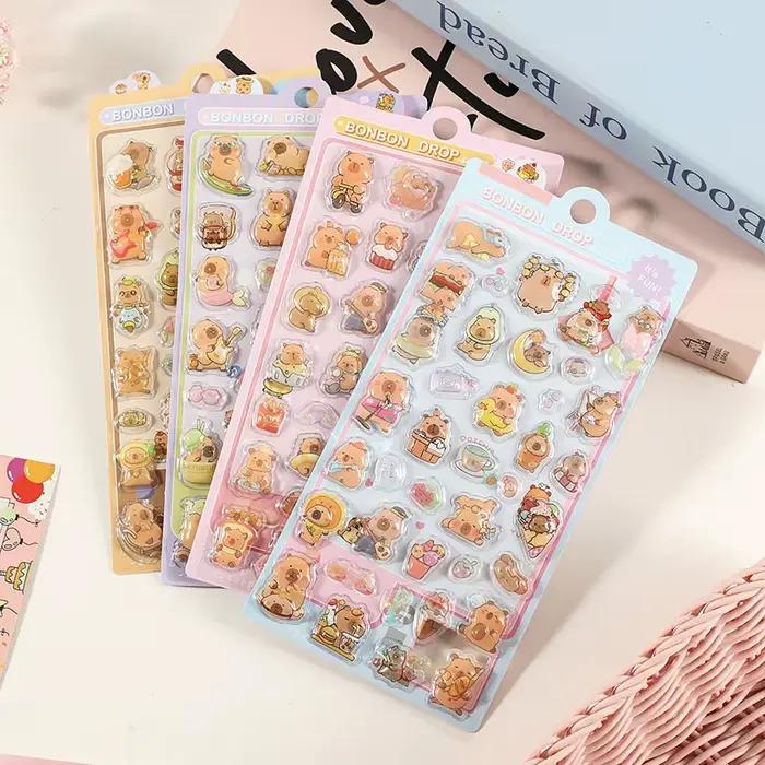 Kawaii Capybara 3d Relief autocollant mignon