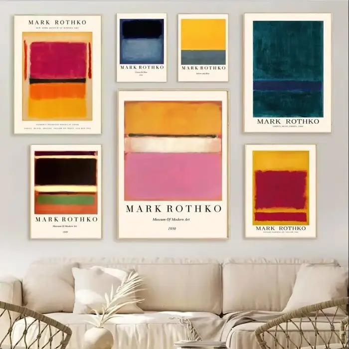Mark Rothko – toile d'art mural rétro abstrait