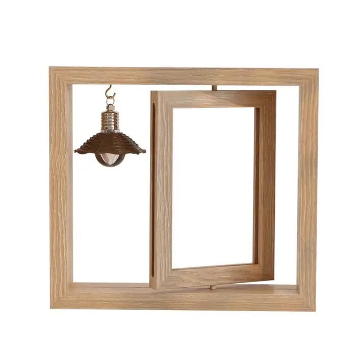 Cadre photo en bois double face carré