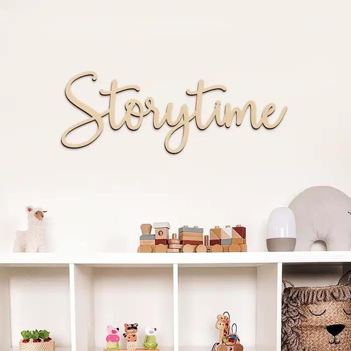Panneau mural rustique en bois pour chambre de bébé