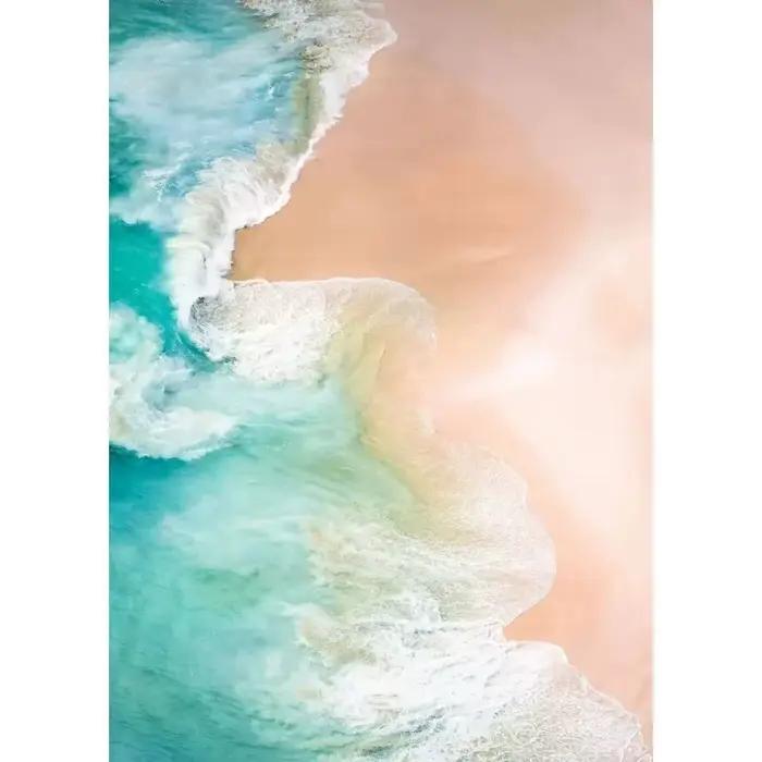 Affiche d'art rose plage océan