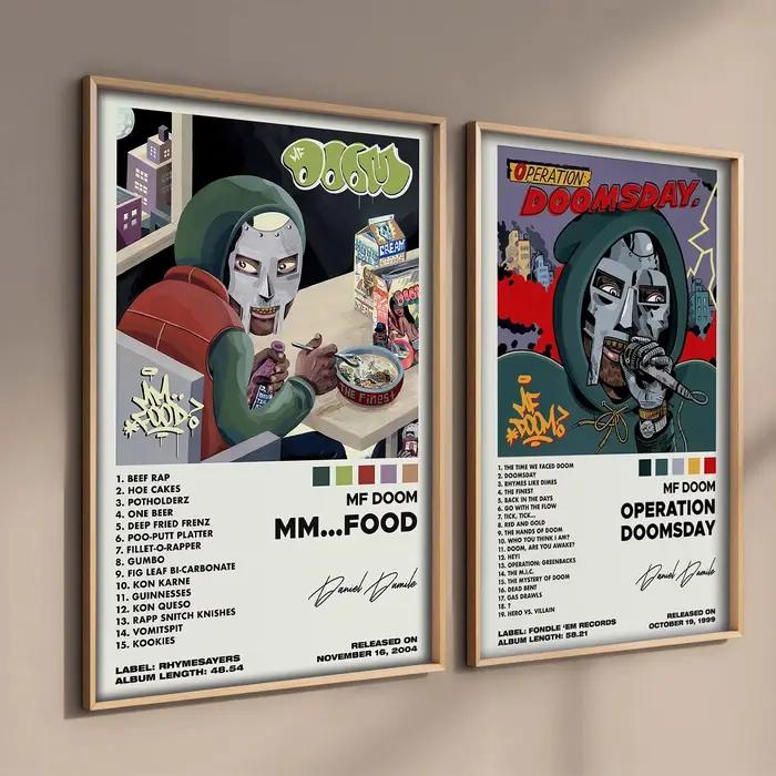 MF Doom – affiche d'album de bande dessinée