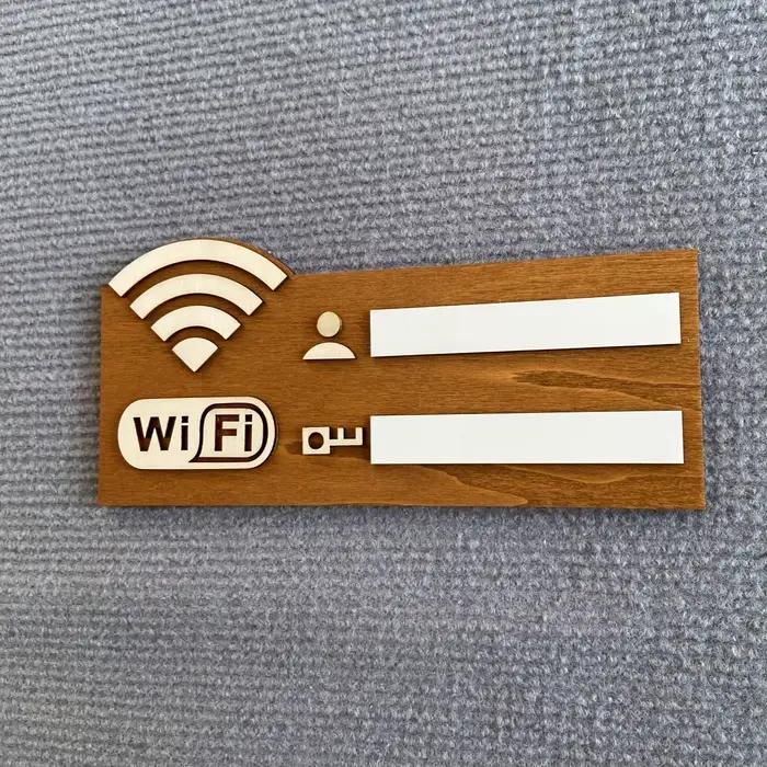 Panneau WiFi en bois Vintage, décoration de maison rustique murale avec support de mot de passe pour intérieur et extérieur, aucune électricité nécessaire