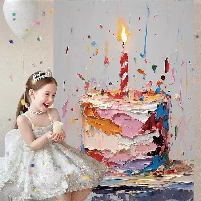Peinture à l'huile colorée