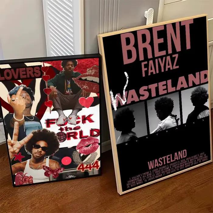 Affiche artistique Singer B-Brent F-Faiyaz avec impressions