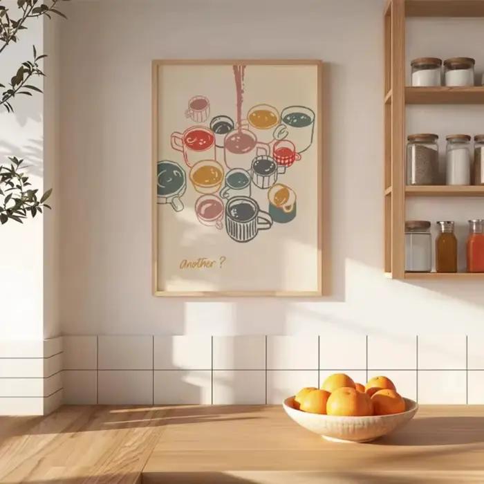 Affiche de cuisine mignonne et tendance