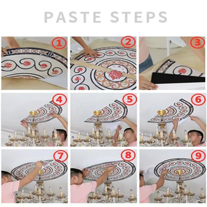 Autocollants décoratifs créatifs pour plafond et parquet