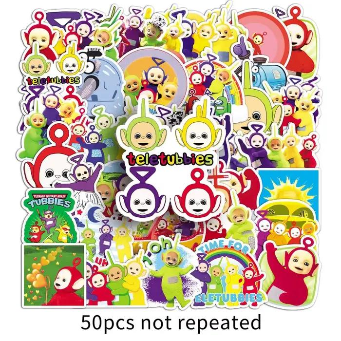 50 autocollants de dessins animés Teletubbies