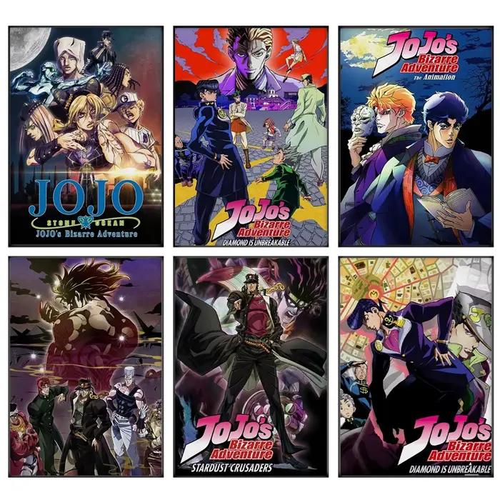 Jojo Bizarre Adventure minimaliste Anime mur Art affiche impression Anime Art décor affiche Anime Manga amoureux cadeaux décor à la maison