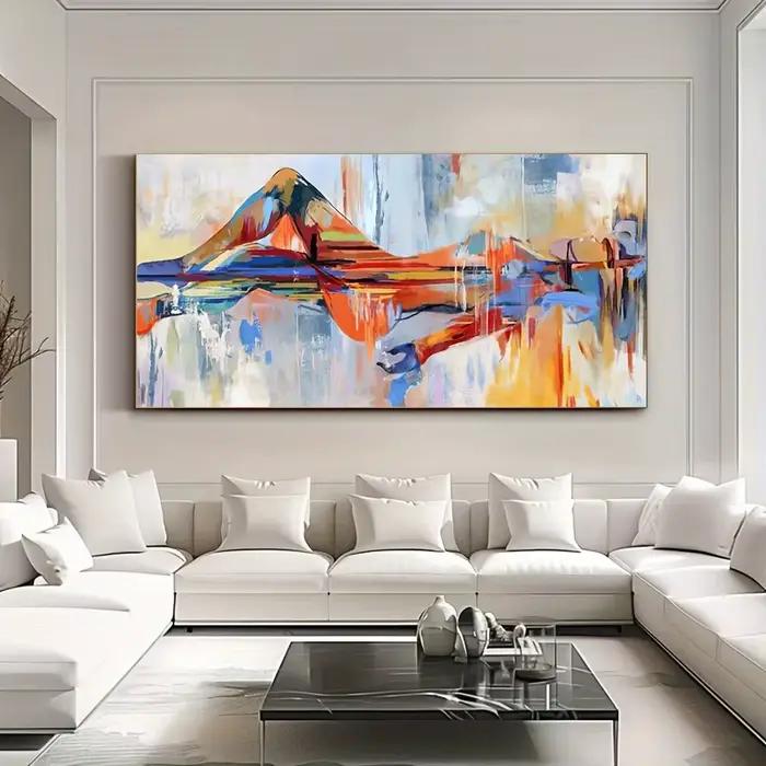 1 pièce d'impression sur toile de paysage de montagne abstrait