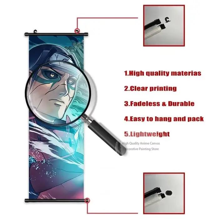 Naruto suspendus peinture toile décoration de la maison mur œuvre Hatake Kakashi rouleaux photo Anime Uchiha Itachi affiche Bar café