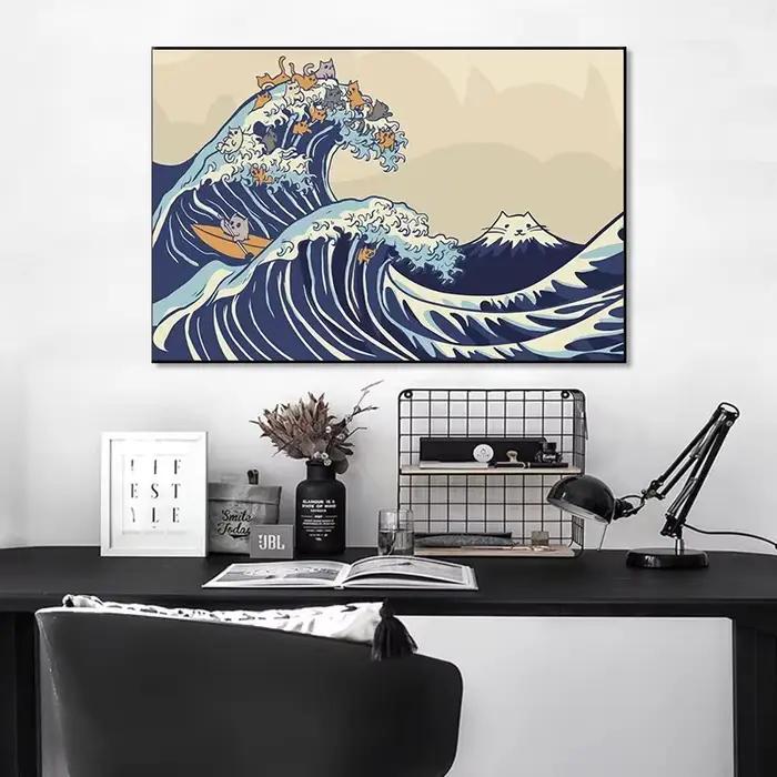 Peinture sur toile grande ondulée Kana Nagawa