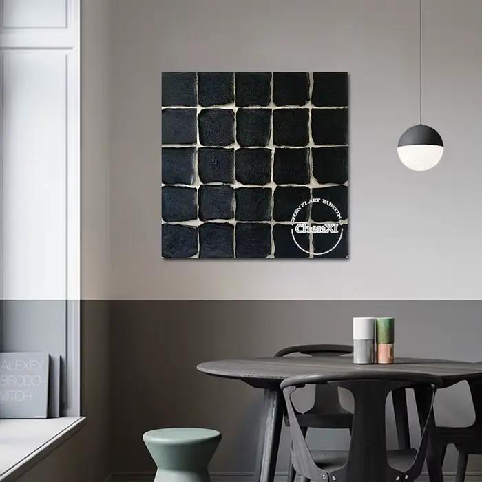 Peinture à l'huile abstraite faite à la main sans cadre