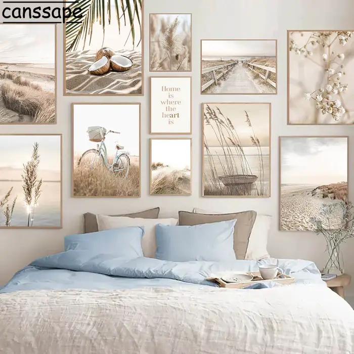 Beige Reed Pampa Toile Peinture