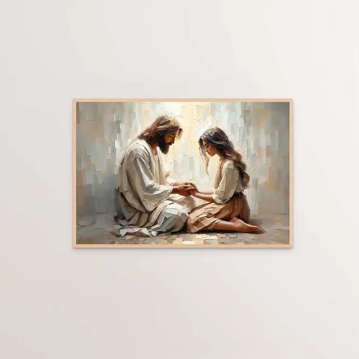 Jésus Christ toile postres chrétien