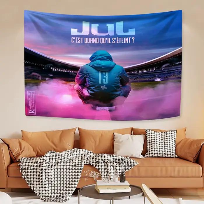 Jul C'est Pas Des Lol drapeau Album couverture tapisserie rappeur affiche Tarot Hippie chambre Bar café décor à la maison bannière de Concert