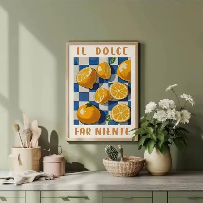 Paysages italiens citron arbre imprime affiche moderne Cottagecore toile peinture photo pour printemps mur Art décor à la maison murale
