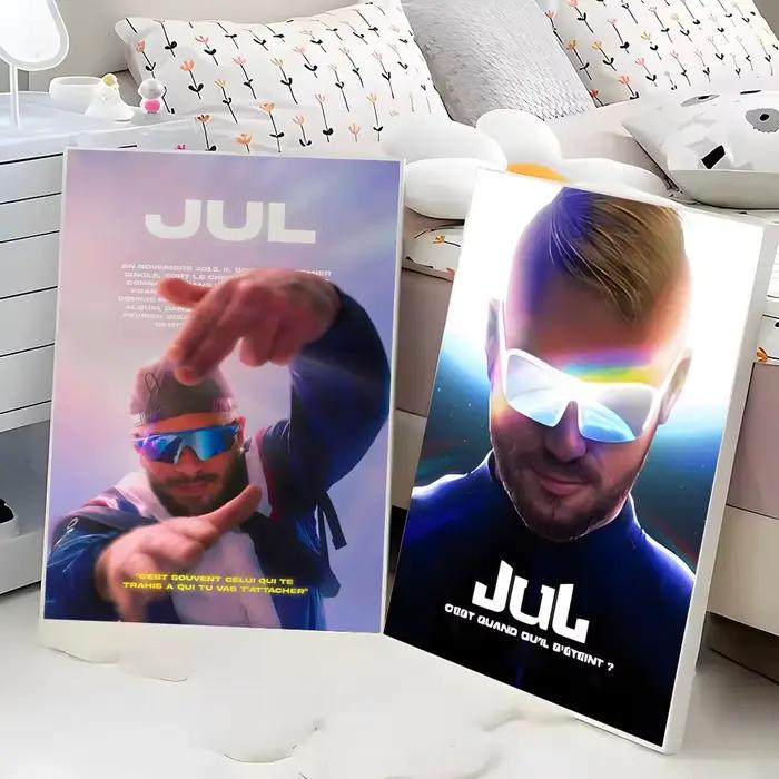 Jul album affiche de musique HD auto-adhésif étanche Art mural idéal pour la maison bureau dortoir chambre super cadeau