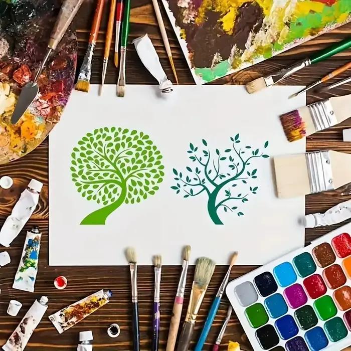 Lot de 7 pochoirs arbre de vie