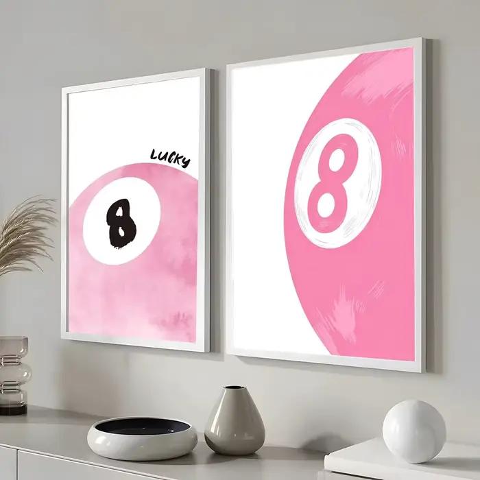 Affiche de décoration à motif rose